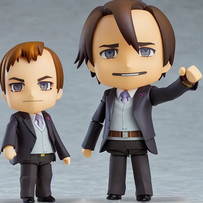 Image similar to Saul Goodman, An anime Nendoroid of Saul Goodman, figurine, detailed product photo