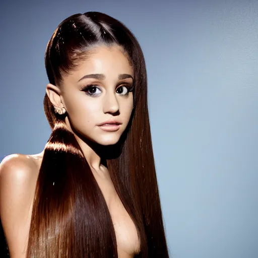 Prompt: portrait of ariana grande by cliff neilson