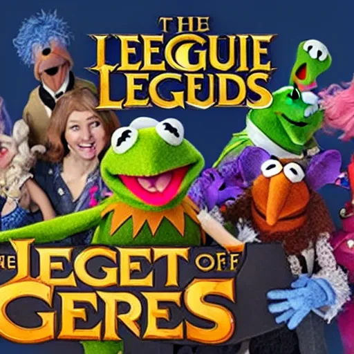 Prompt: the muppets in league of legends