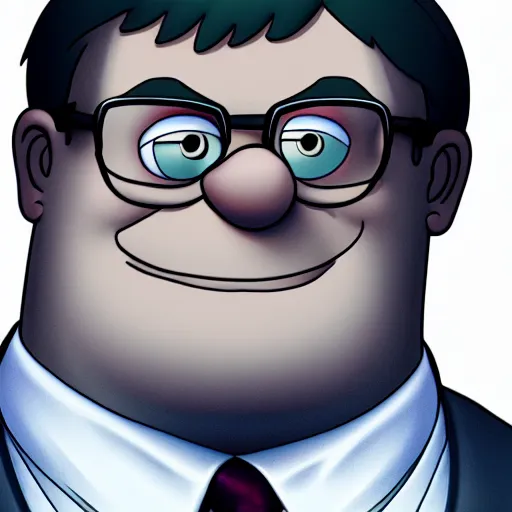 Image similar to peter griffin as human in real life highly detailed, intricate, sharp focus, digital art, 8 k