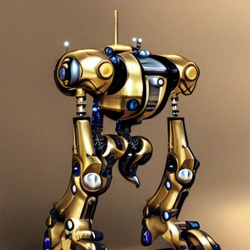 Image similar to mech wasp. mechanical robot. iron, gold, diamond. hyper detail. hyperrealistic