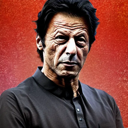 Image similar to Imran Khan as an evil mastermind taking over the world, digital art