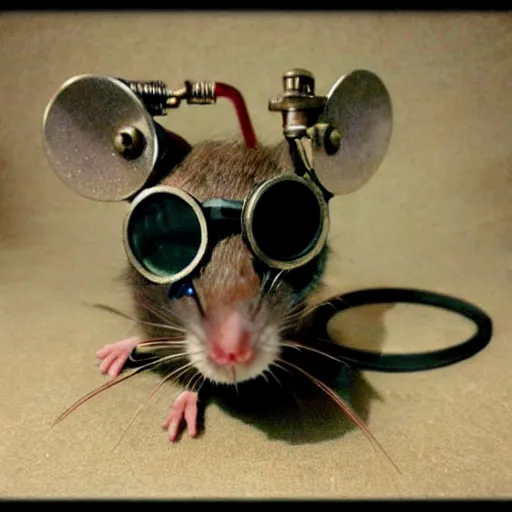 Image similar to a rat with steampunk googles, from FF7