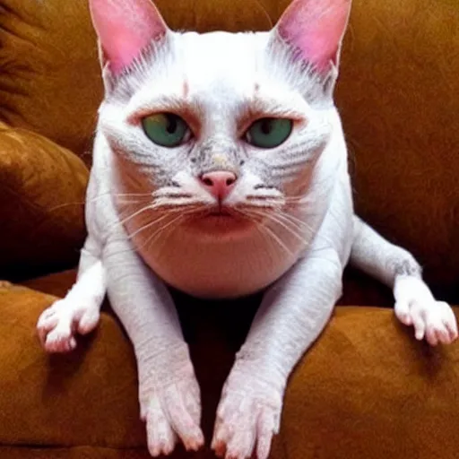 Prompt: the ugliest cat ever