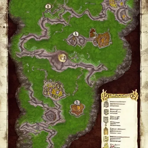 Prompt: d & d map role playing fantasy