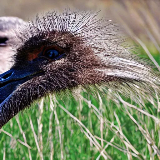 Prompt: photorealistic nature photography ostrich