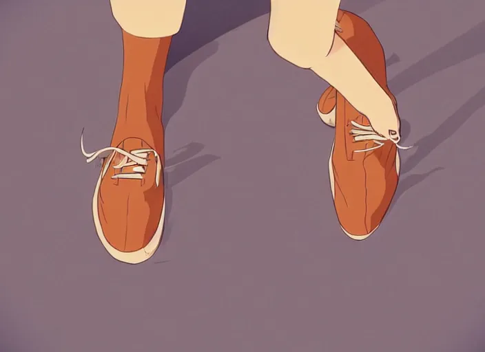 Image similar to a man's leg and a woman's leg. their feet are touching. clean cel shaded vector art. shutterstock. behance hd by lois van baarle, artgerm, helen huang, by makoto shinkai and ilya kuvshinov, rossdraws, illustration, art by ilya kuvshinov