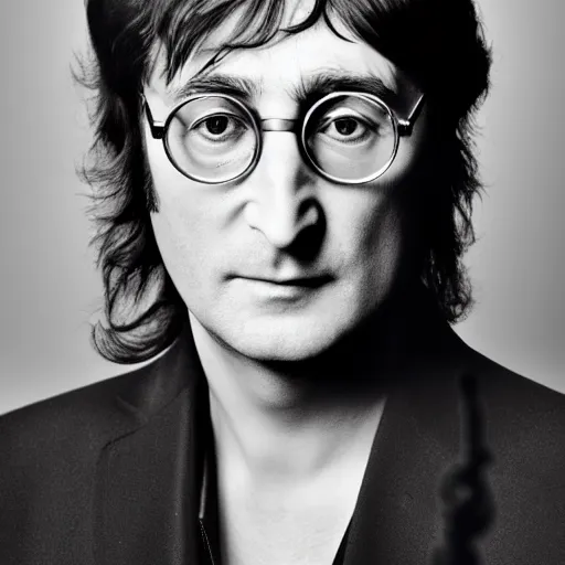 Prompt: john lennon singer, color ( sony a 7 r iv, symmetric balance, polarizing filter, photolab, lightroom, 4 k, dolby vision, photography award ), vogue, perfect face