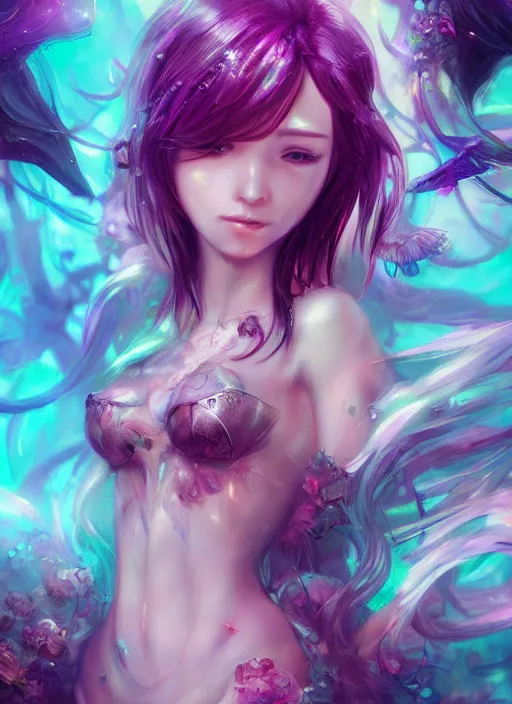 Image similar to dreamscape, female, ross tran!!!, vivid colors, anatomical, highly detailed sculpture, intricate detailed, ommatidia, 8 k, cinematic atmosphere, post - processing