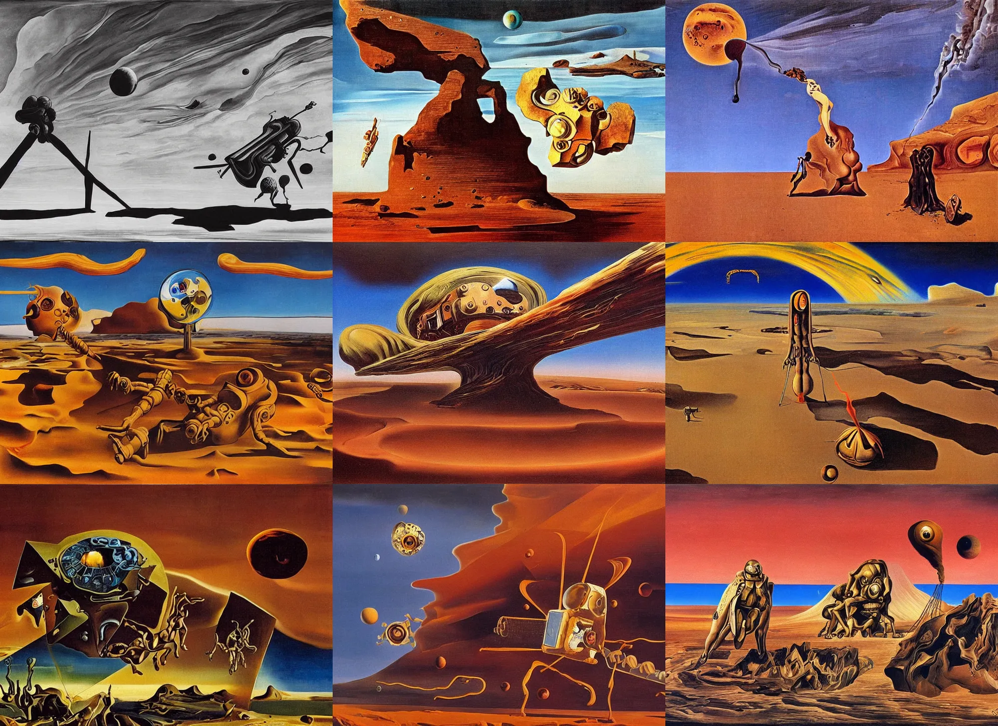 Prompt: attack on mars by salvador dali