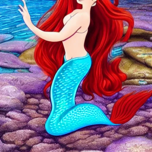 Image similar to ariel the mermaid in real life