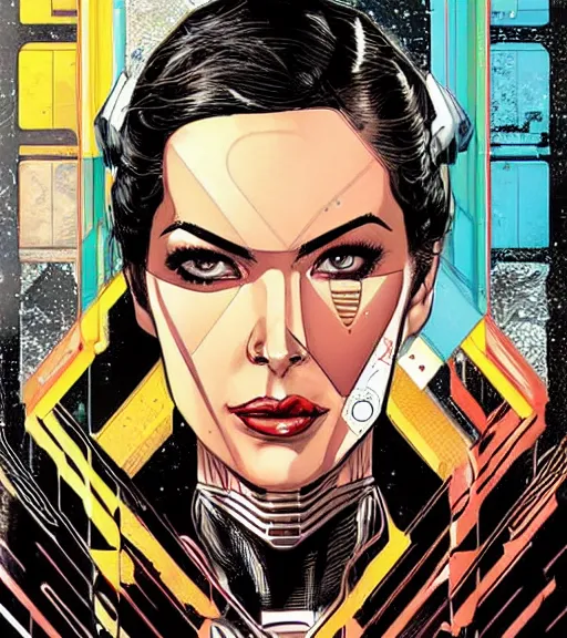 Image similar to portrait of a female android, by DC comics and Sandra Chevrier