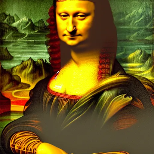 Prompt: Mark Zuckerberg, by Leonardo da Vinci in the style of the Mona Lisa