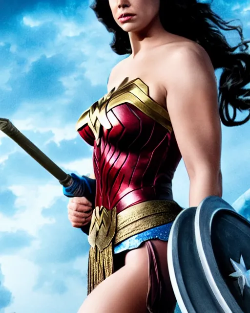 Prompt: wilford brimley as wonder woman, movie, hyper realistic, hollywood promotional image, imax, 8 k