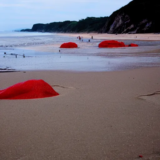 Image similar to Blood Beach. Just when you thought it was safe to go back in the water, you can\'t get to it.