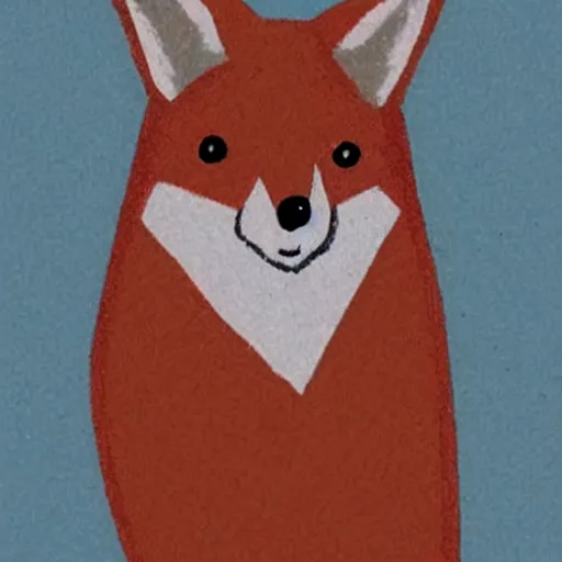 Image similar to a very poorly drawn image of a fox