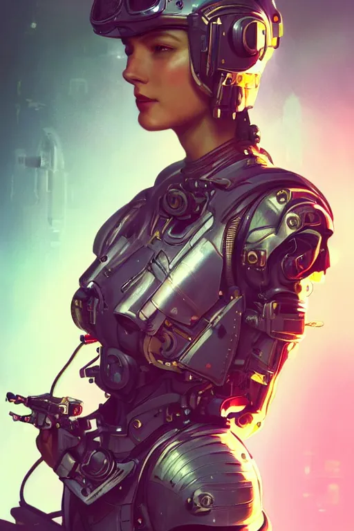 Prompt: portrait futuristic beautiful Europe Airforce armored pilot Girl, at inside of future fighter aircraft, ssci-fi, fantasy, intricate, very very beautiful, elegant, human anatomy, neon light, highly detailed, digital painting, artstation, concept art, soft light, smooth, sharp focus, illustration, art by tian zi and WLOP and alphonse mucha