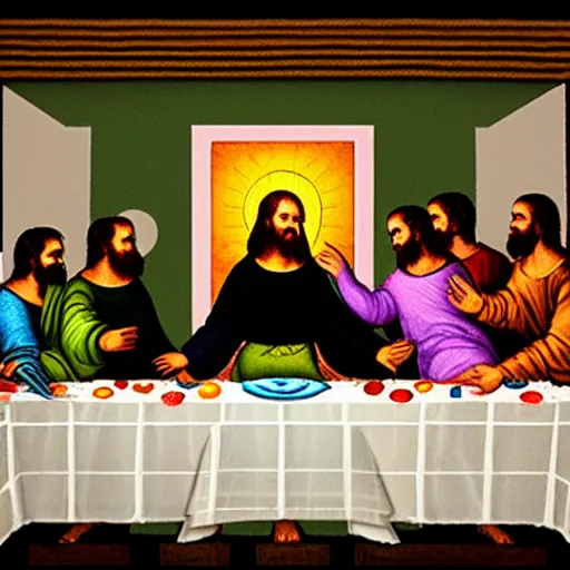 Image similar to dreambot at the last supper