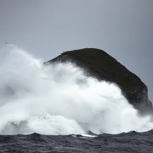 Prompt: dramatic cape horn major storm at crows nest at sea