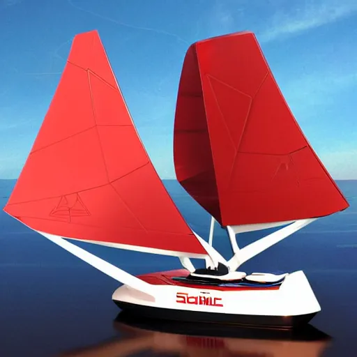 Image similar to marvel comic style futuristic sail ship with solar panel sails mid-journey, robot sailors