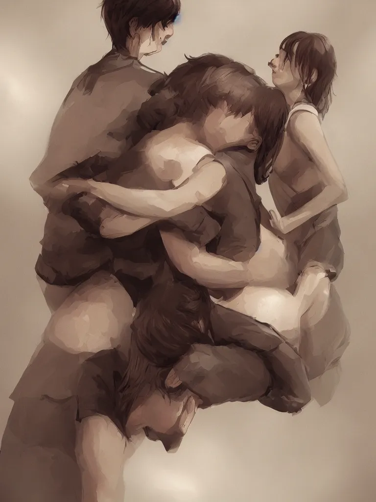 Image similar to tenderness by arcane concept artists, blunt borders, rule of thirds