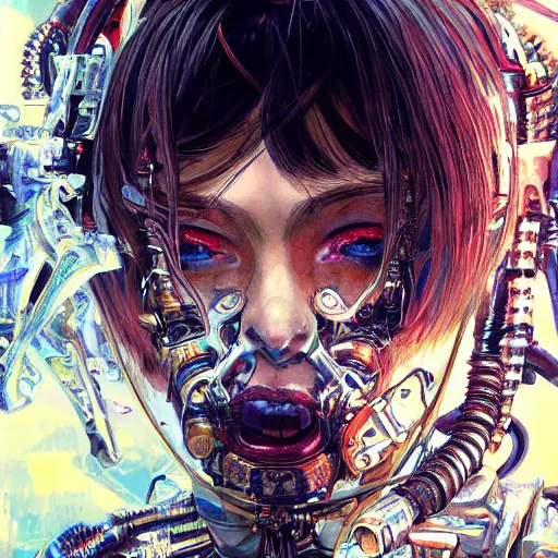 Image similar to a portrait of a character in a scenic environment by ayami kojima, hyperdetailed, cyberpunk, cool, cybernetically enhanced, trending on artstation