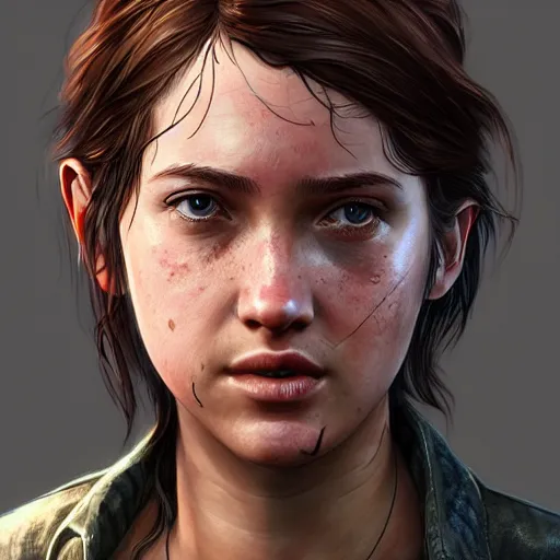 Prompt: ellie last of us closeup dd fantasy intricate elegant highly detailed digital painting artstation concept art matte sharp foc - h 6 4 0 - c 1 1. 0 - n 6 - i - s 5 4 6 7 3 5 7 0