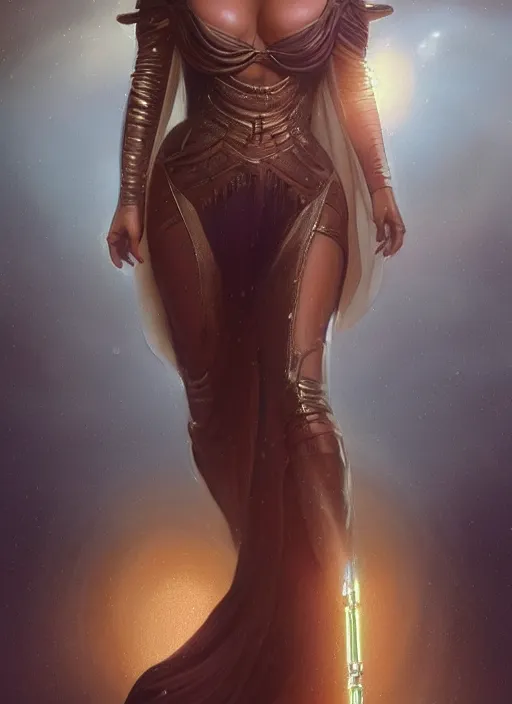 Prompt: A film still of kim kardashian as princess leigha in star wars, highly detailed, digital painting, artstation, concept art, sharp focus, illustration, cinematic lighting, art by artgerm and greg rutkowski and alphonse mucha diffuse lighting, fantasy, intricate, elegant, highly detailed, lifelike, photorealistic, digital painting, artstation, illustration, concept art, smooth, sharp focus, art by John Collier and Albert Aublet and Krenz Cushart and Artem Demura and Alphonse Mucha