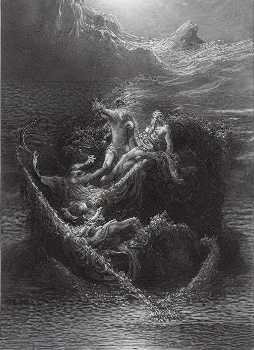 Image similar to legend of the water gods, gustave dore