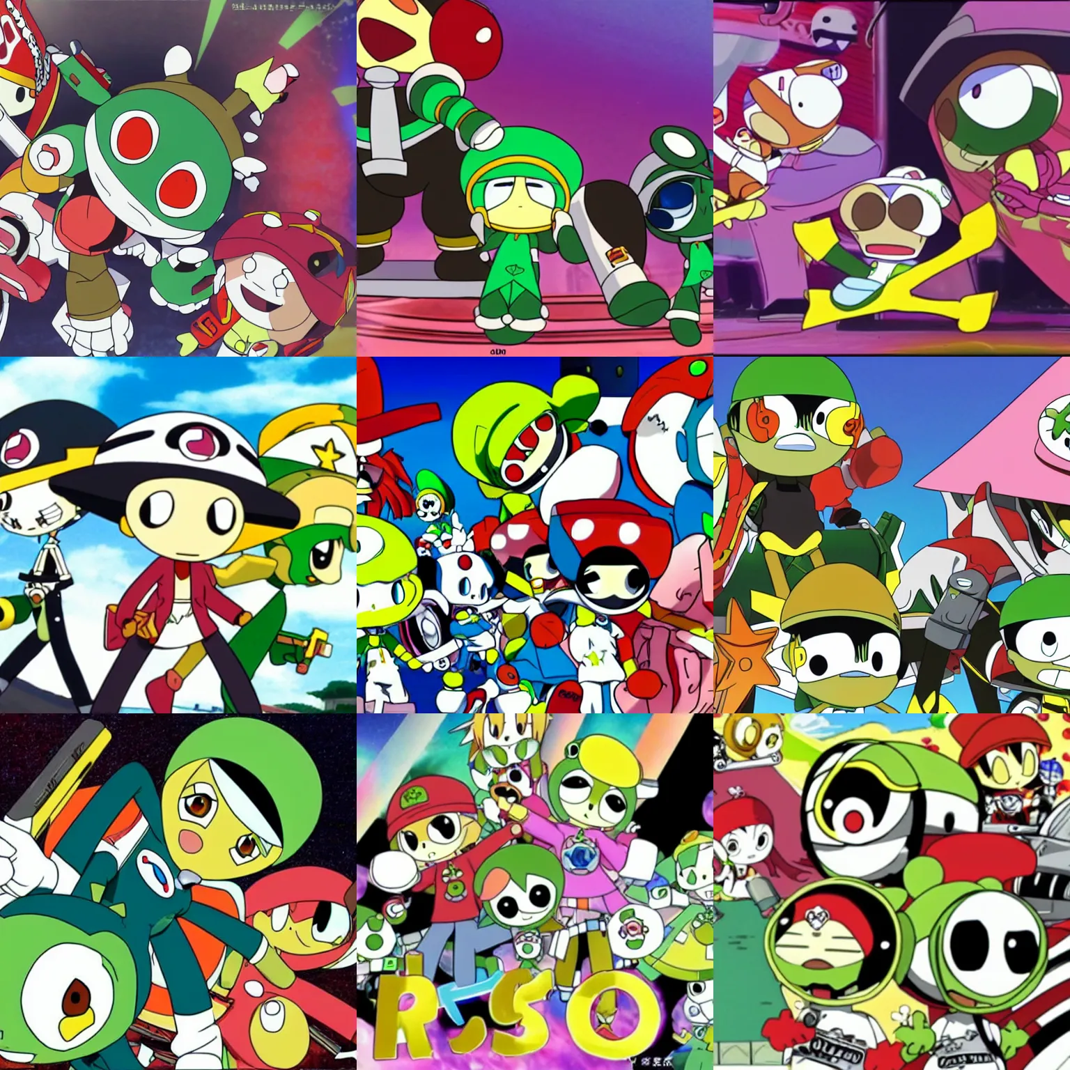 Prompt: still from Keroro Gunso