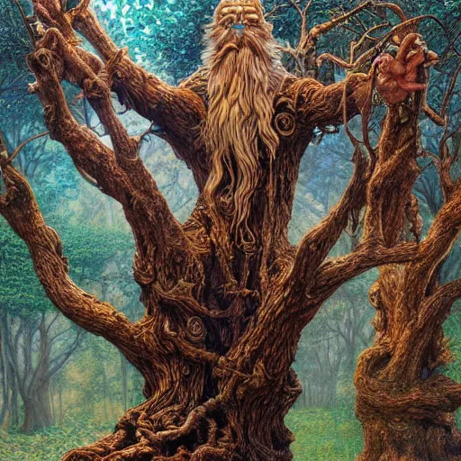 Image similar to ancient wise Treebeard tree Ent by Mark Brooks, Donato Giancola, Victor Nizovtsev, Scarlett Hooft, Graafland, Chris Moore