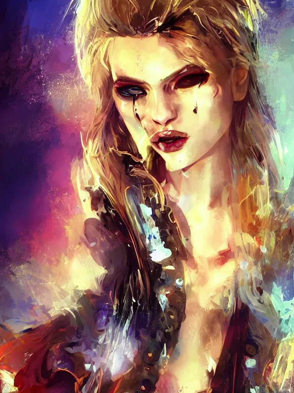 Prompt: digital illustration of a girl with eyes that burn like cigarettes wearing a short skirt and a long jacket with fingernails that shine like justice, dramatic lighting, photorealistic, full body shot, extreme detail, 4 k, colorful, artgerm and craig mullins, detailed face