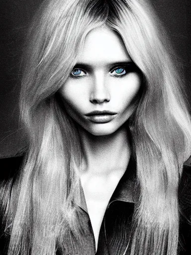 Image similar to portrait of abbey lee by mingzhu yang