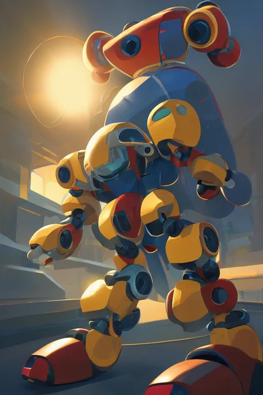 Image similar to metabots medabots medarotto medarot robot minimalist comics, behance hd by jesper ejsing, by rhads, makoto shinkai and lois van baarle, ilya kuvshinov, rossdraws global illumination ray tracing hdr radiating a glowing aura