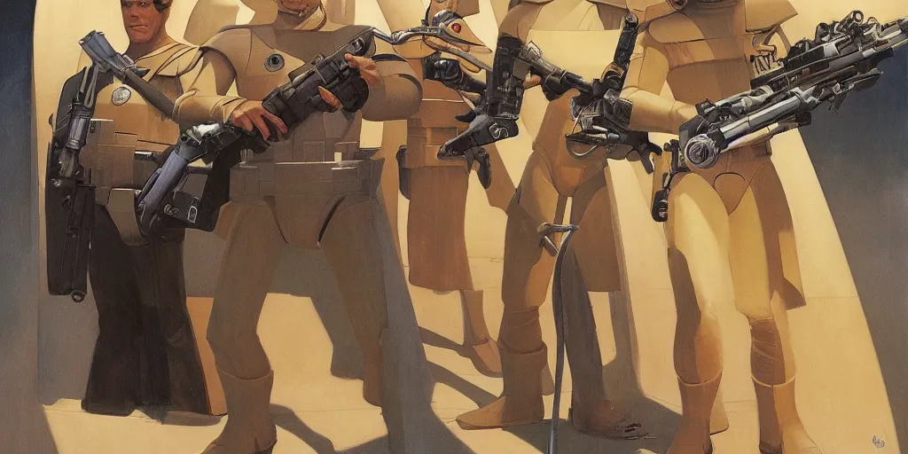 Prompt: art by Ralph McQuarrie and Joe Johnston and Doug Chiang,