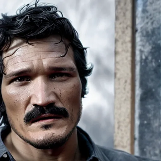 Image similar to Pedro Pascal as joel from the last of us