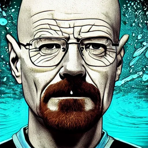 Image similar to walter white underwater