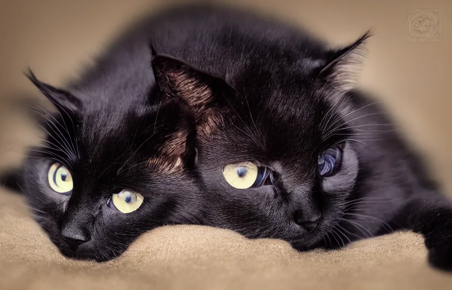 cute fluffy black cats