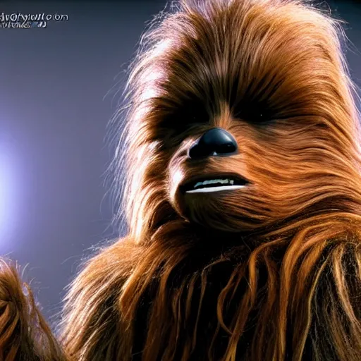 Prompt: chewbacca in back to the future, highly detailed, extremely high quality, hd, 4 k, 8 k, canon 3 0 0 mm, professional photographer, 4 0 mp, lifelike, top - rated, award winning, realistic, detailed lighting, detailed shadows, sharp, no blur, edited, corrected, trending