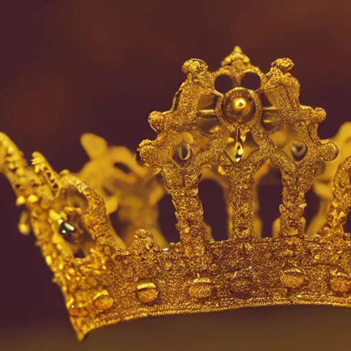 Prompt: a beautiful photo of a golden crown