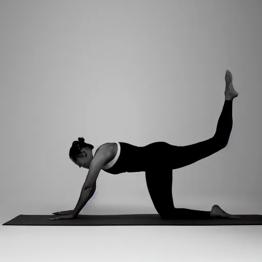 Image similar to black and white corporate logo female silhouette yoga pose