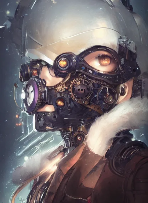 Image similar to portrait of a steampunk cyborg teen by Artgerm and Greg Rutkowski , manga style, digital painting, highly detailed, trending on artstation