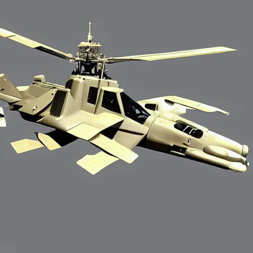 Image similar to futuristic military attack helicopter concept art