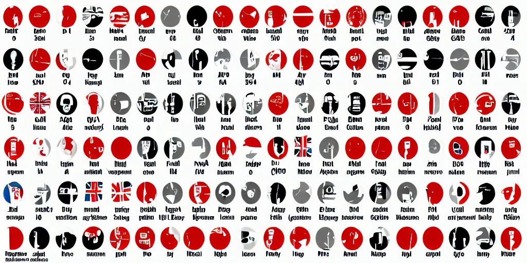 Prompt: british and soviet elections by isotype, organized into 1 chart with 2 0 icons showing the comparison across governing bodies