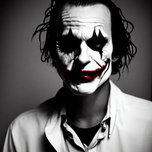 photo portrait of The joker, black and white, Kodak | Stable Diffusion ...