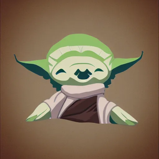 Prompt: kawaii yoda, 2d icon, trending on deviantart