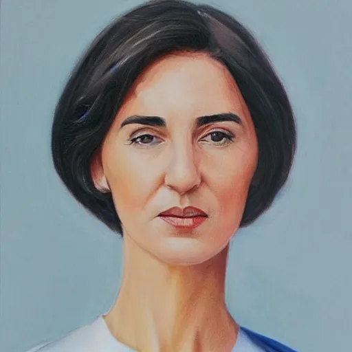 Prompt: maia sandu hyperrealistic, style of george stundentesti