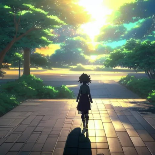 Image similar to anime by Makoto Shinkai