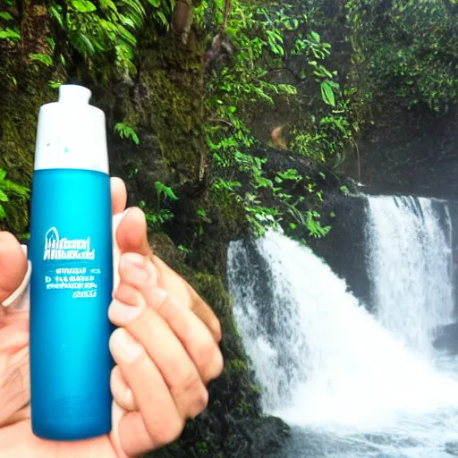 Image similar to head and shoulders shampoo bottle photo next to waterfall in hawaii