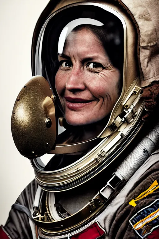 Image similar to extremely detailed portrait of astronaut, helmet, visor, full frame, award winning photo by jimmy nelson